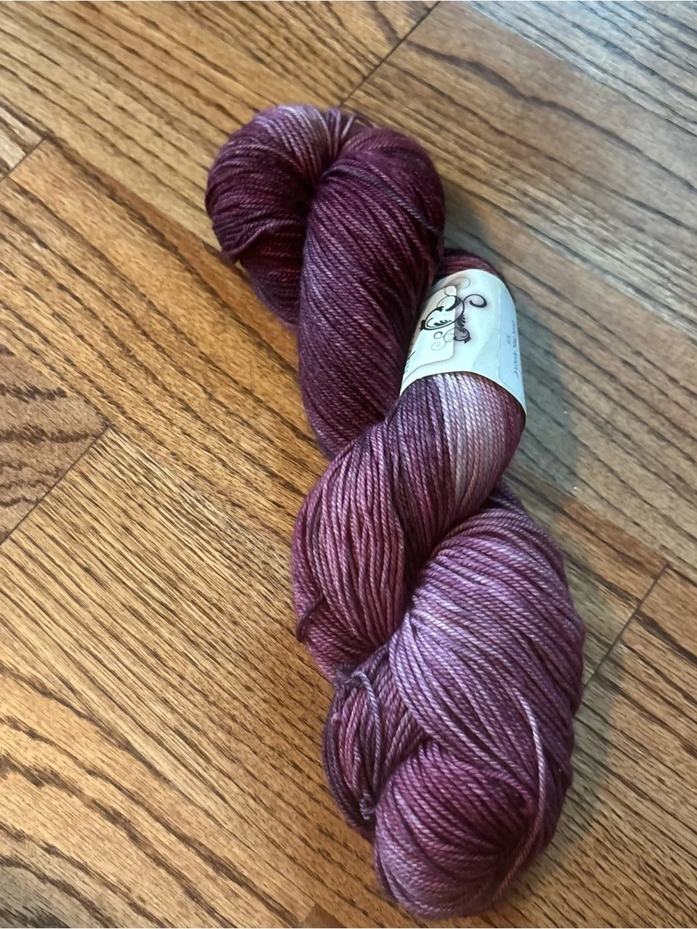 Dream in Color Smooshy Cashmere Yarn Electric Mauve Fingering Tonal Knitting